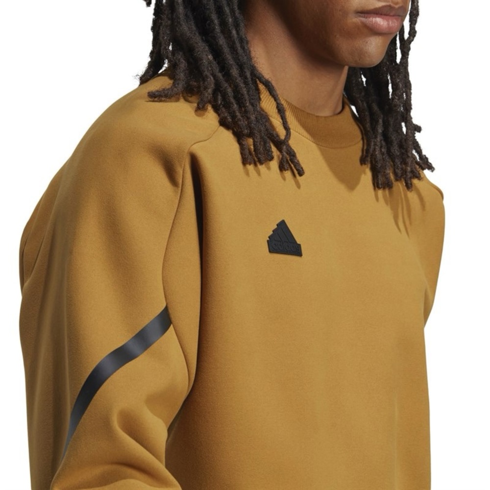 Adidas Mens Designed For Gameday Premium Sweatshirt Bronze Strata - Picture 2 of 5